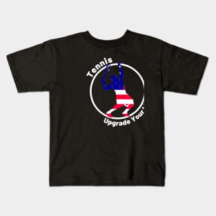 US Open Tennis USA Flag Silhouette Kids T-Shirt